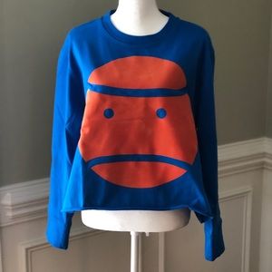 Tory Burch Blue and Orange Graphic Top